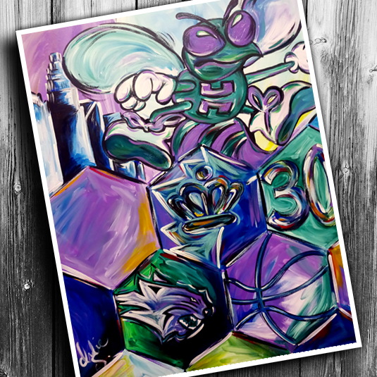 Charlotte Hornets 30th Anniversary Art Contest Finalist | indiaSheana